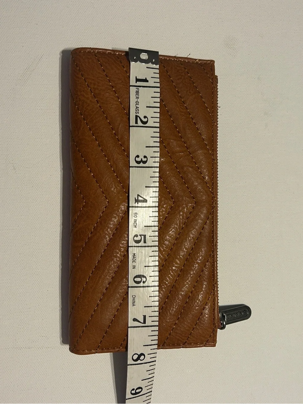 Wrangler Brown Quilted Snap & Zip Around Long Wallet Organizer Checkbook Style
